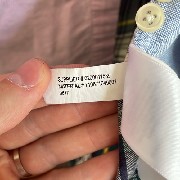 Vintage Ralph Lauren Men's Pink and Blue Patchwork Shirt - Picture 4 of 5